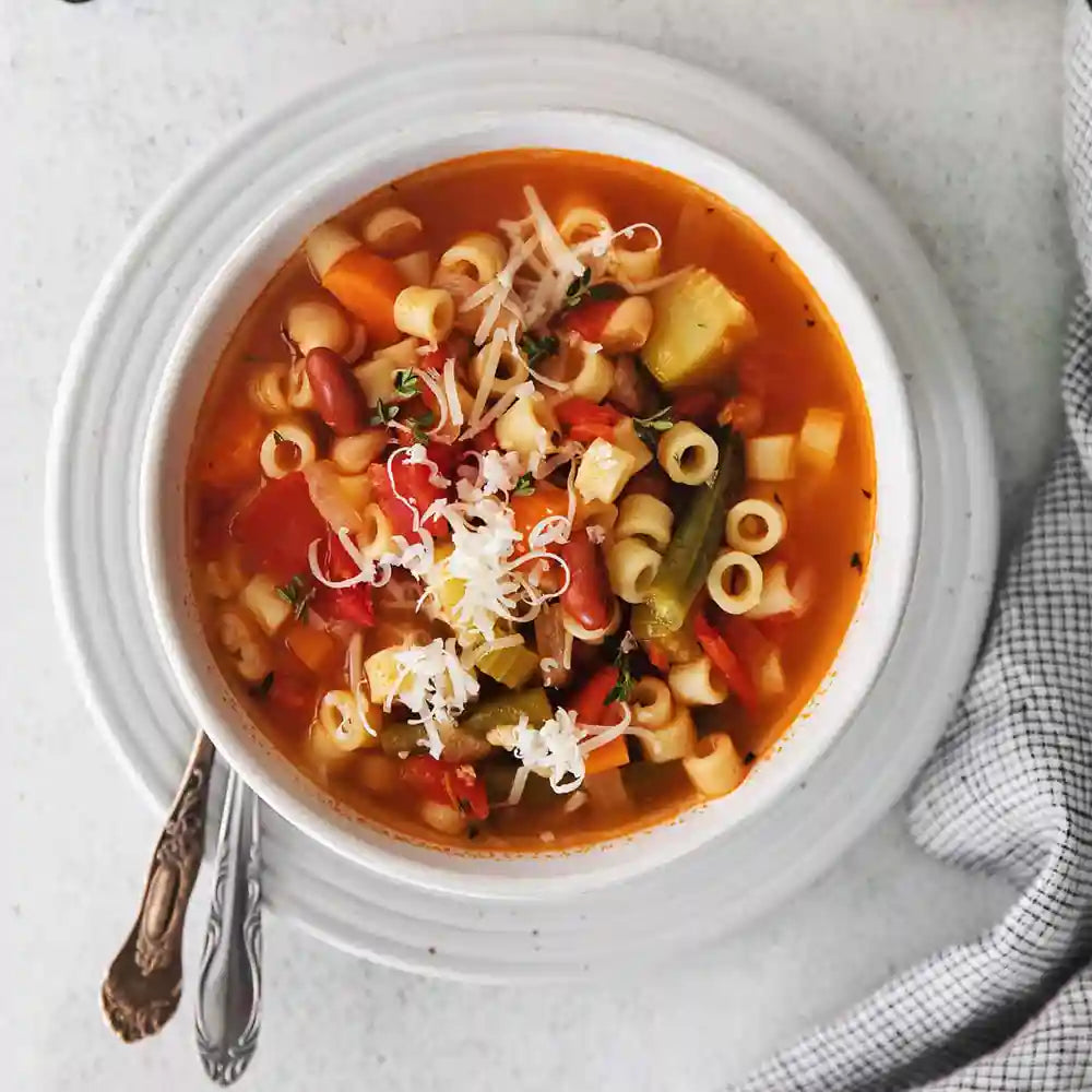 Waitrose Minestrone Soup with Croutons and Noodles